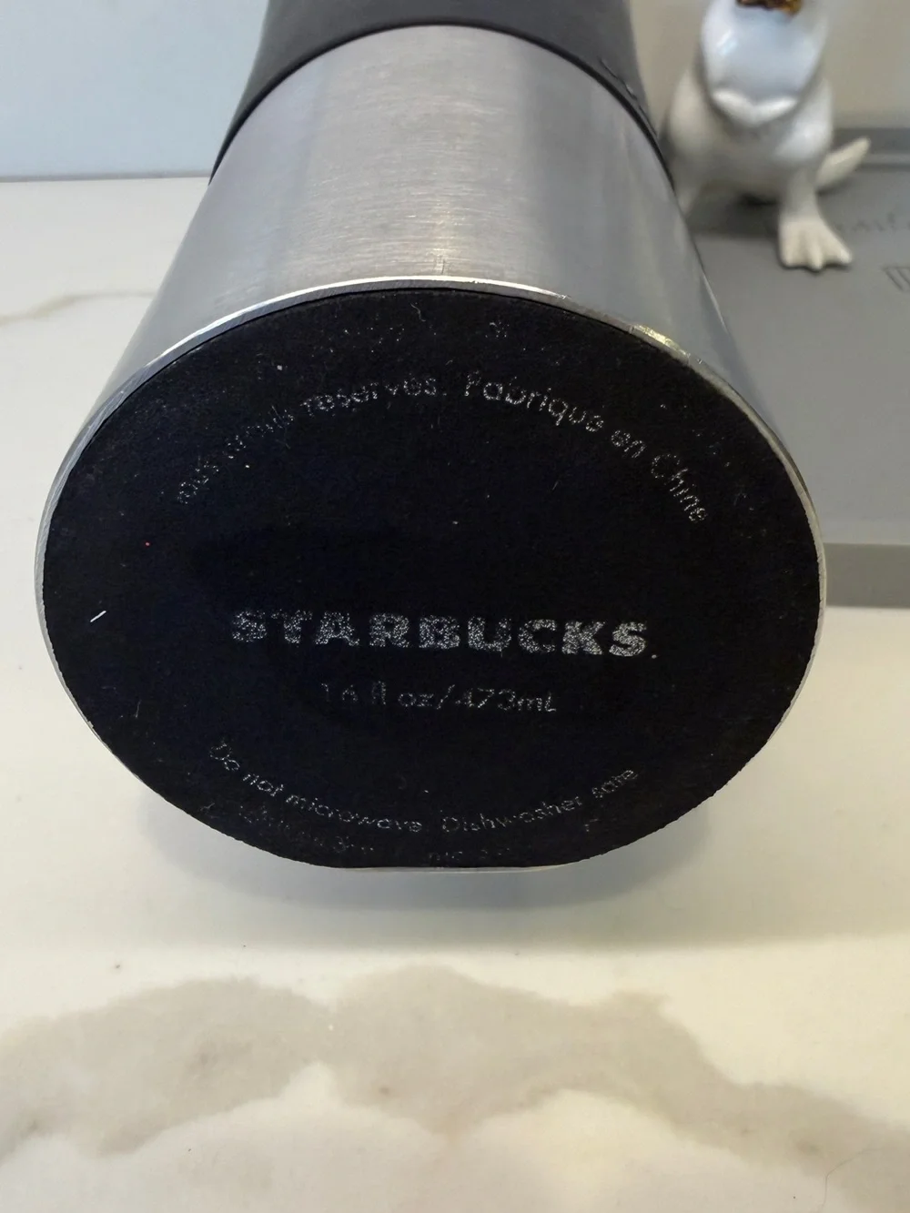 Rare Vintage 2010 Starbucks Stainless Steel 16oz Roller Ball Tumbler